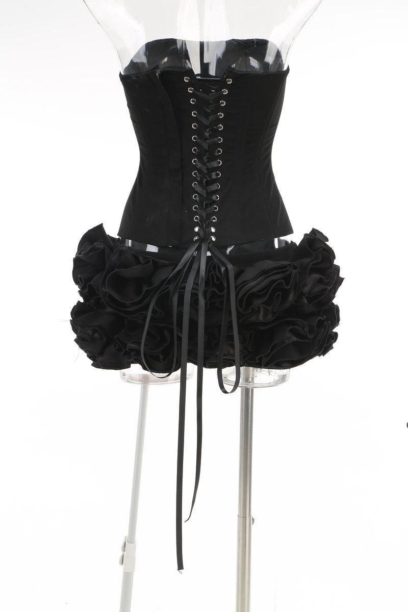 Strapless Ruffle Mini Dress H6513