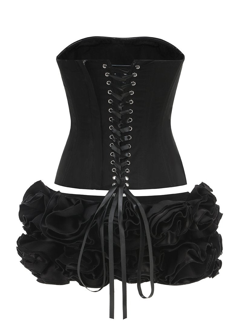Strapless Ruffle Mini Dress H6513