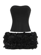 Strapless Ruffle Mini Dress H6513