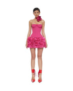 Strapless Ruffle Mini Dress H6513