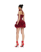 Strapless Ruffle Mini Dress H6513