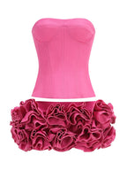 Strapless Ruffle Mini Dress H6513
