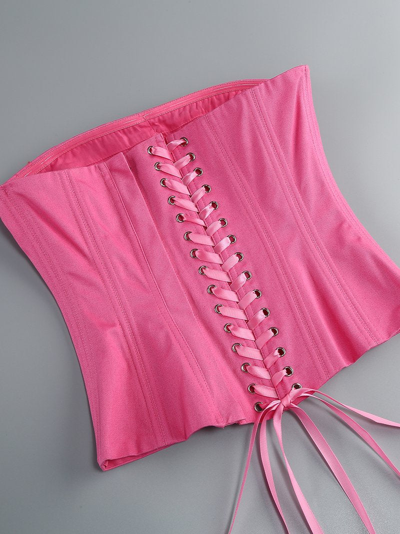 Strapless Ruffle Mini Dress H6513