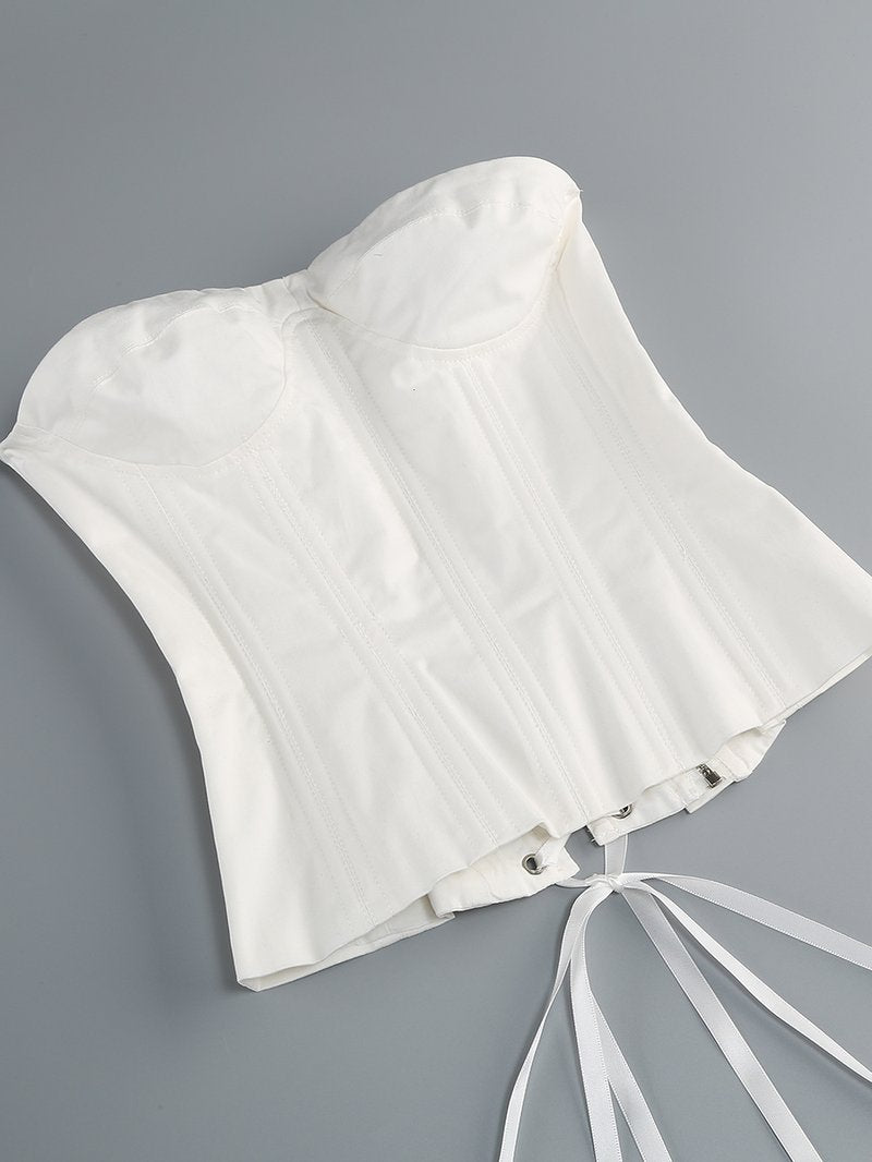 Strapless Ruffle Mini Dress H6513