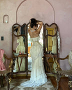 Strapless Ruffle Tiered Maxi Dress H6719
