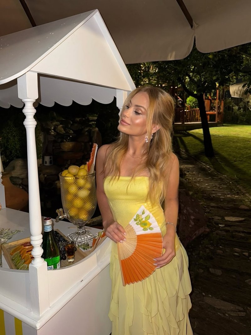 Strapless Ruffle Yellow Maxi Dress H7100