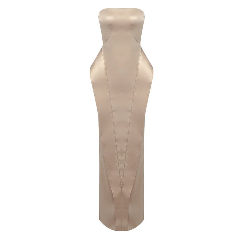 Strapless Satin Mermaid Gown H5979