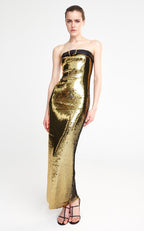 Strapless Sequin Bandage Maxi Dress H6014
