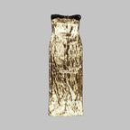 Strapless Sequin Bandage Maxi Dress H6014