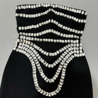Strapless Sequin Bandage Maxi Dress H6644