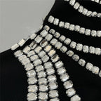 Strapless Sequin Bandage Maxi Dress H6644