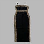 Strapless Sequin Bandage Midi Dress H6459