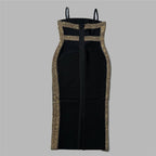 Strapless Sequin Bandage Midi Dress H6459