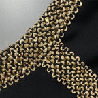 Strapless Sequin Bandage Midi Dress H6459