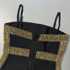 Strapless Sequin Bandage Midi Dress H6459