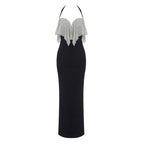 Strapless Sequin Black Maxi Dress H5479