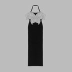 Strapless Sequin Black Maxi Dress H5479