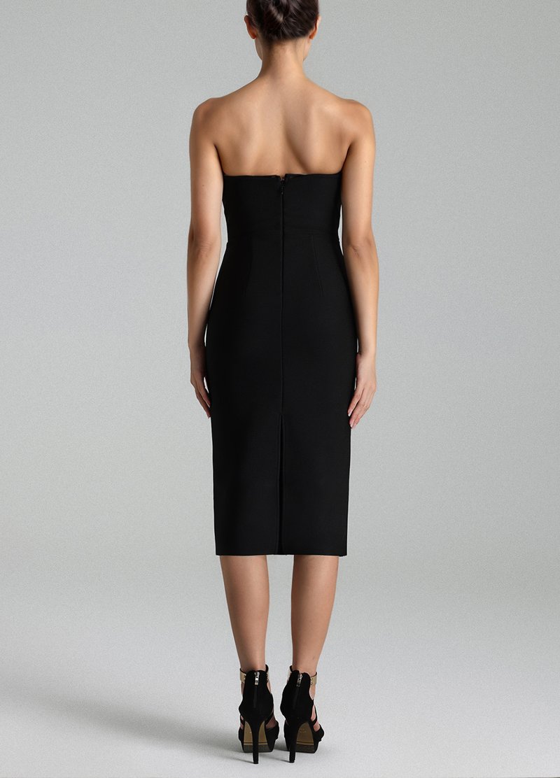 Strapless Sequin Bustier Midi Dress H6680
