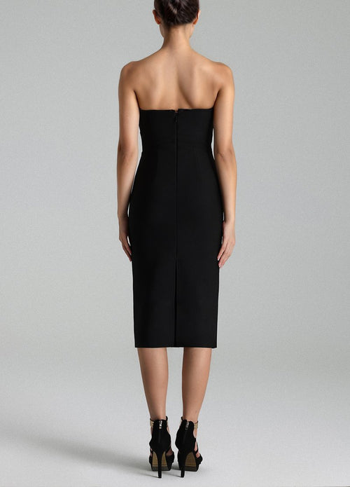 Strapless Sequin Bustier Midi Dress H6680