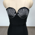 Strapless Sequin Bustier Midi Dress H6680