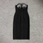 Strapless Sequin Bustier Midi Dress H6680