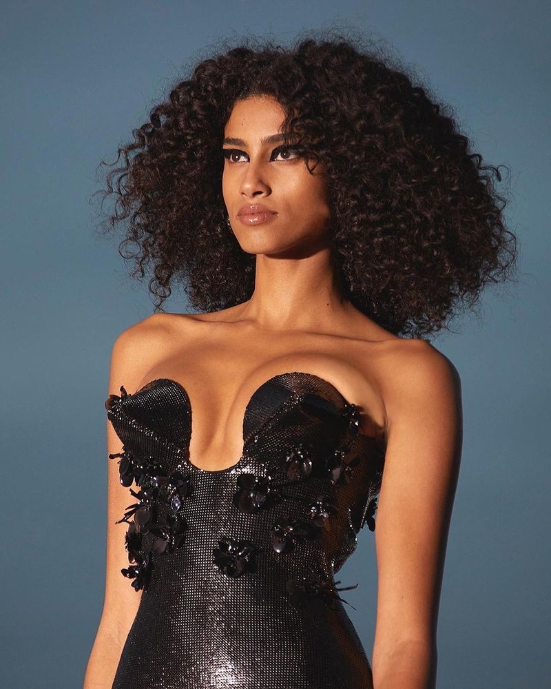 Strapless Sequin Embellished Midi Dress H5982