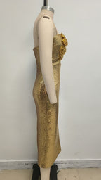 Strapless Sequin Embellished Midi Dress H6763