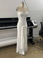 Strapless Sequin Gown with Draped Skirt H7106