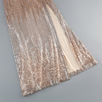 Strapless Sequin Gown with High Slit H6648