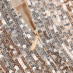 Strapless Sequin Gown with High Slit H6648