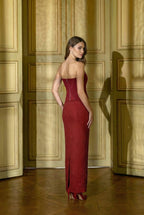 Strapless Sequin Mesh Mermaid Dress H7065