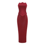 Strapless Sequin Mesh Mermaid Dress H7065