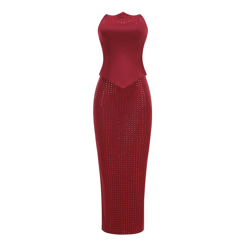 Strapless Sequin Mesh Mermaid Dress H7065