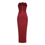 Strapless Sequin Mesh Mermaid Dress H7065