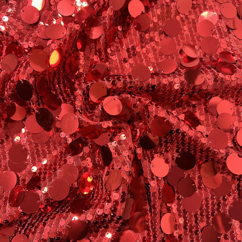 Strapless Sequin Red Mermaid Gown H6623