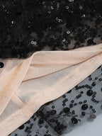 Strapless Sequin Sheer Mini Dress H6186