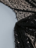 Strapless Sequin Sheer Mini Dress H6186