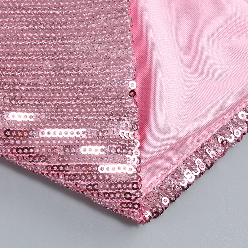 Strapless Sequin Wrap Maxi Dress H6058