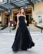 Strapless Sheer Panel Mermaid Gown H6572
