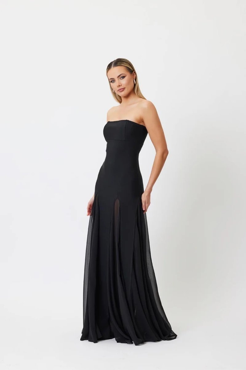 Strapless Sheer Panel Mermaid Gown H6572
