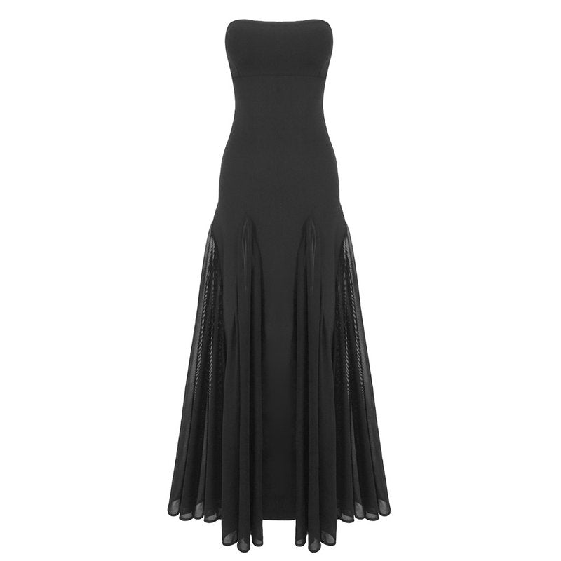 Strapless Sheer Panel Mermaid Gown H6572
