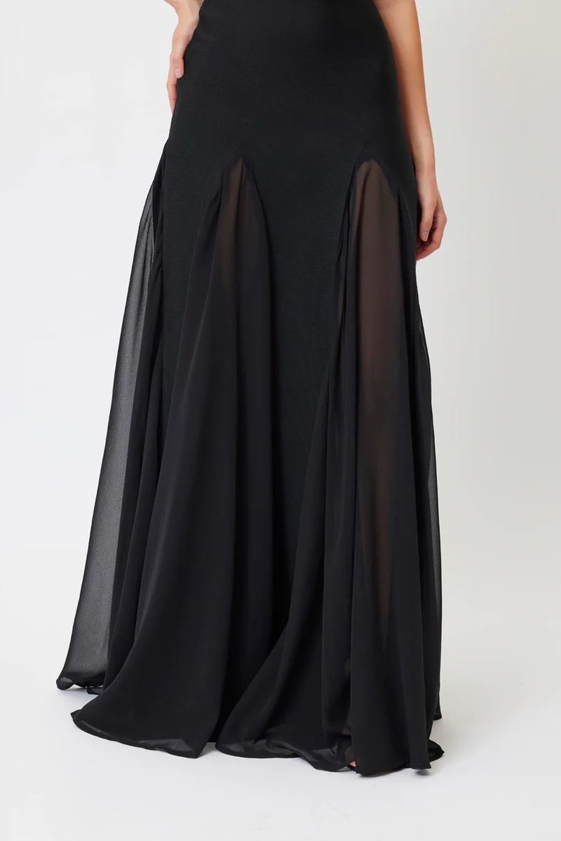 Strapless Sheer Panel Mermaid Gown H6572