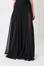 Strapless Sheer Panel Mermaid Gown H6572