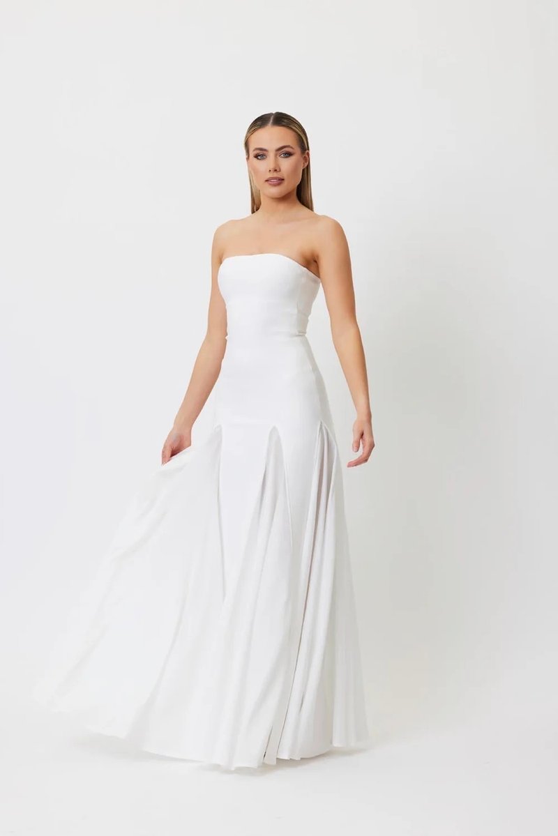 Strapless Sheer Panel Mermaid Gown H6572
