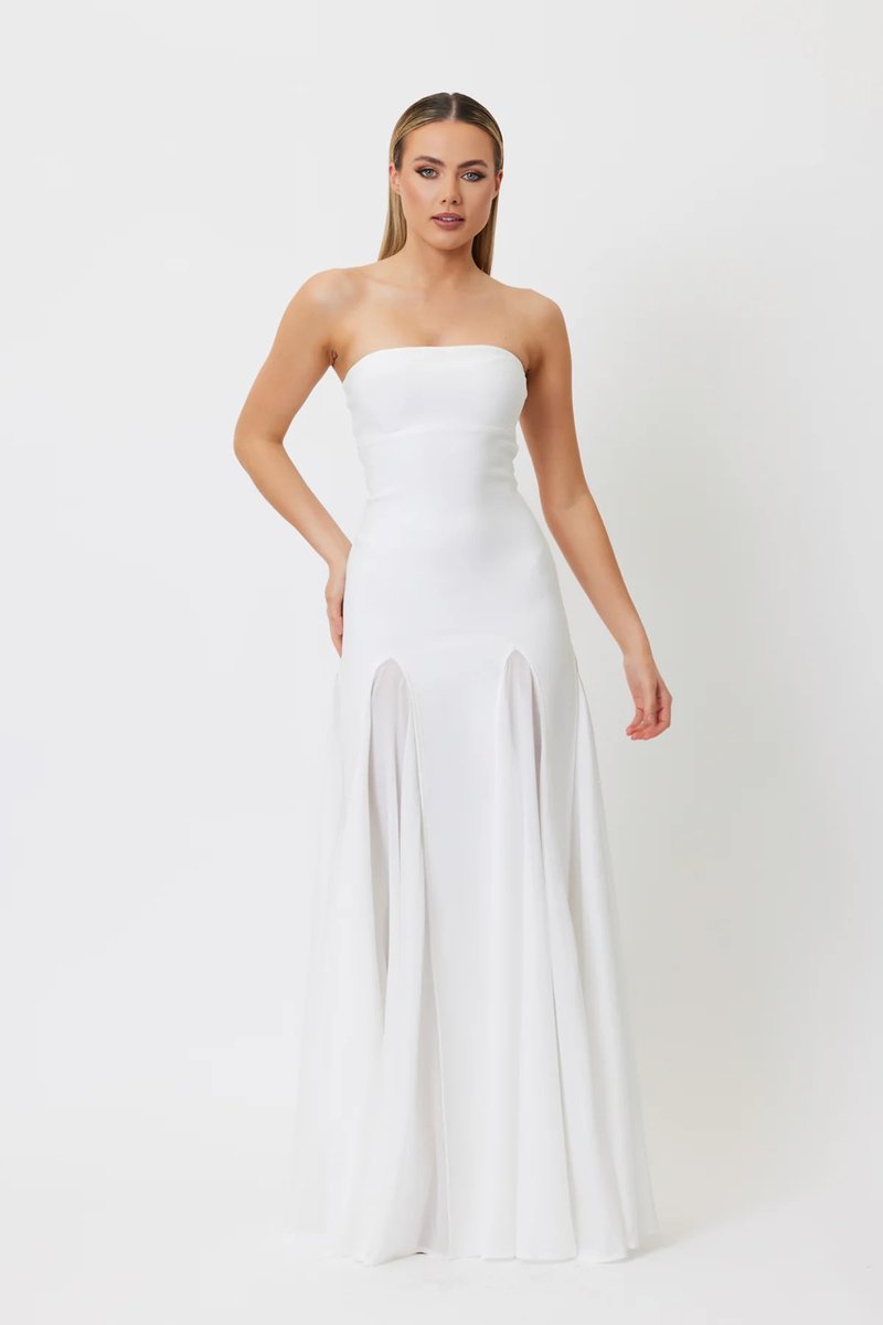 Strapless Sheer Panel Mermaid Gown H6572
