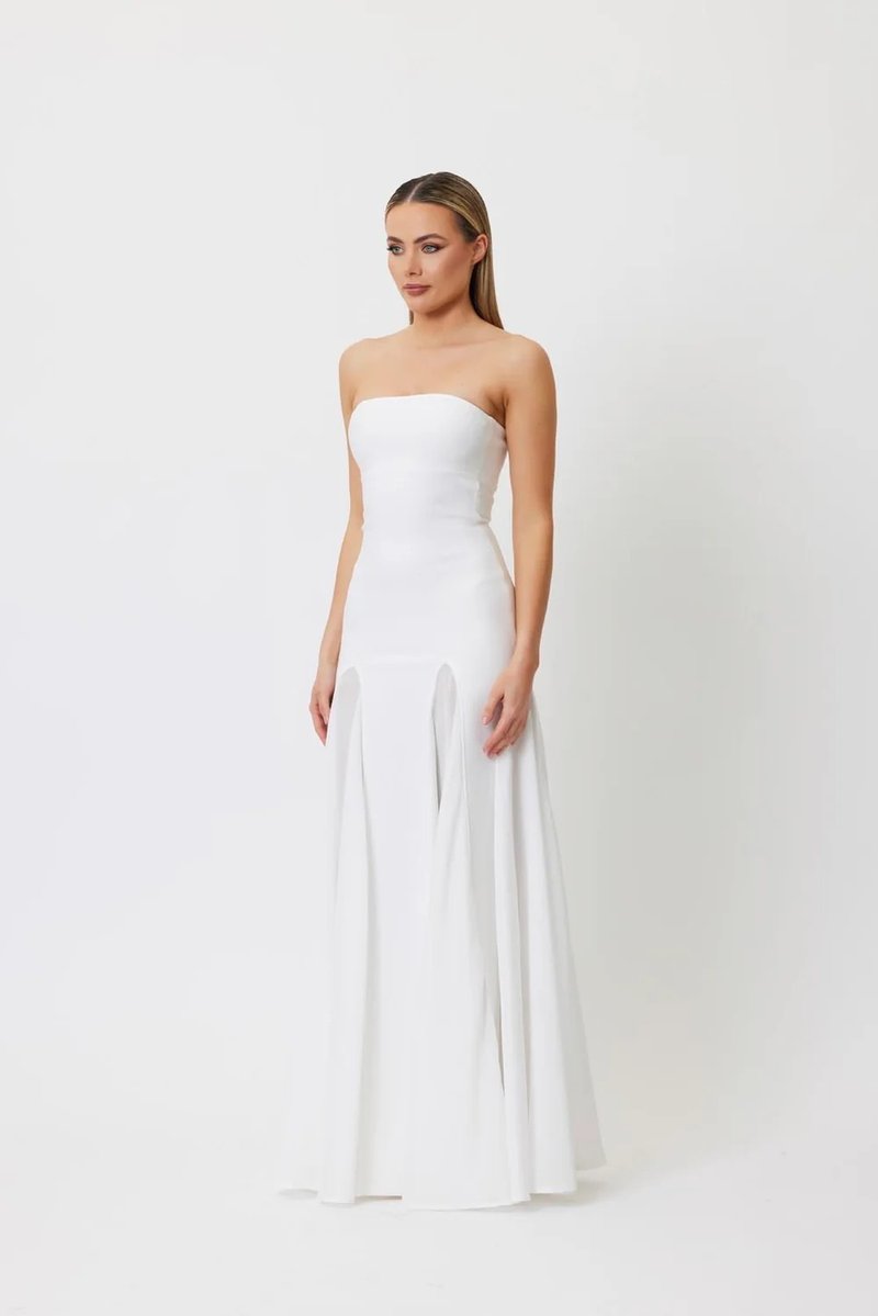Strapless Sheer Panel Mermaid Gown H6572