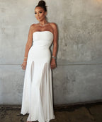Strapless Sheer Panel Mermaid Gown H6572