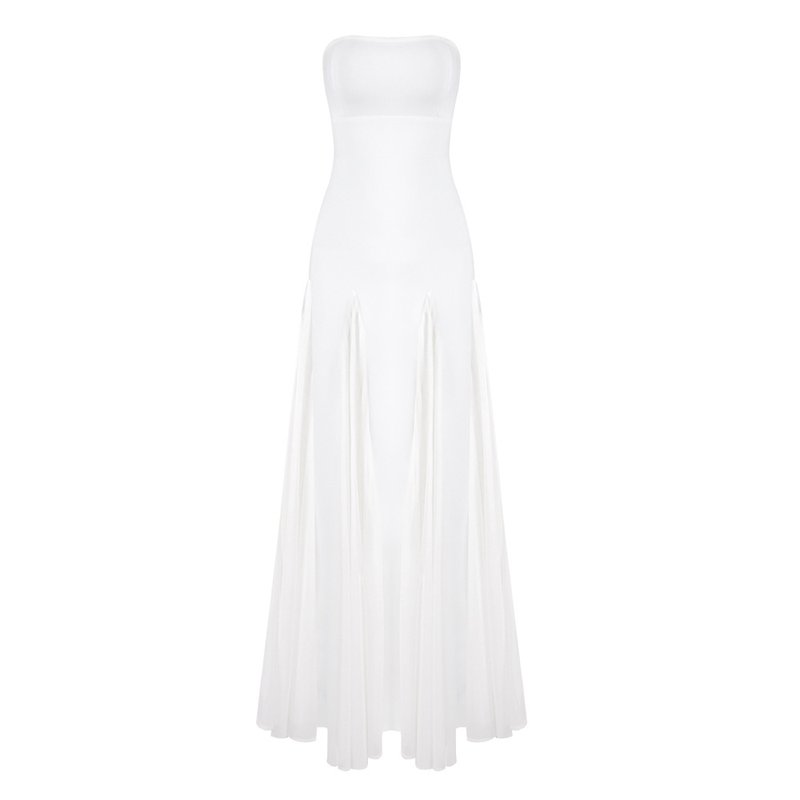 Strapless Sheer Panel Mermaid Gown H6572