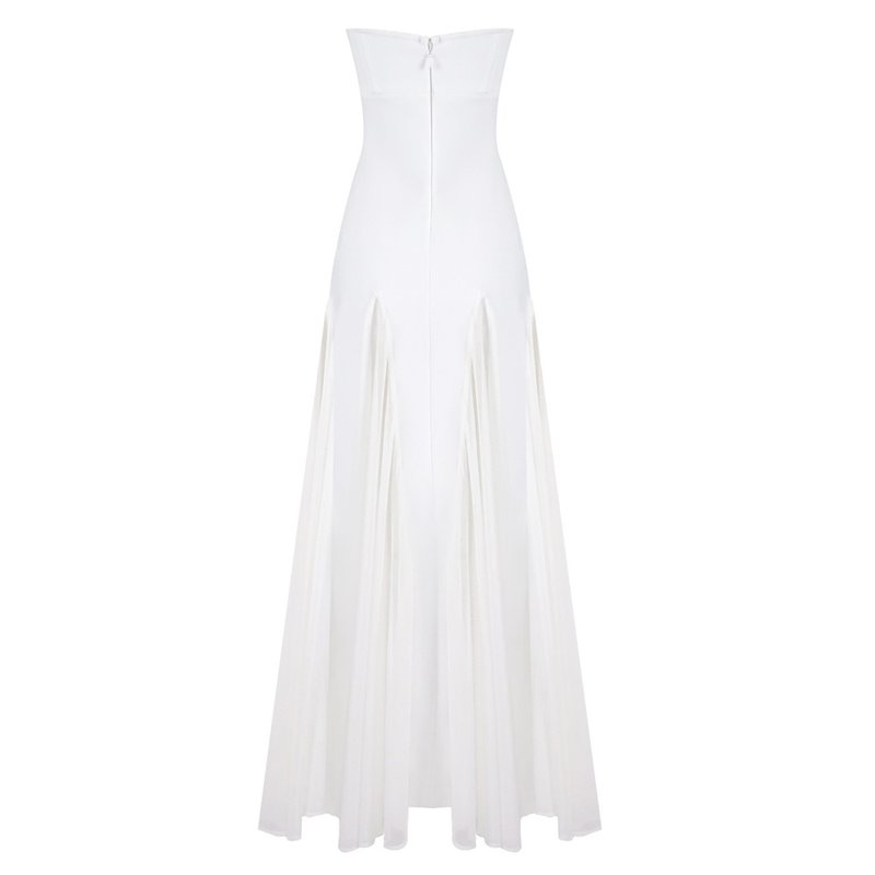 Strapless Sheer Panel Mermaid Gown H6572