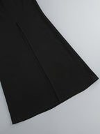 Strapless Sheer Ruffle Maxi Dress H6553